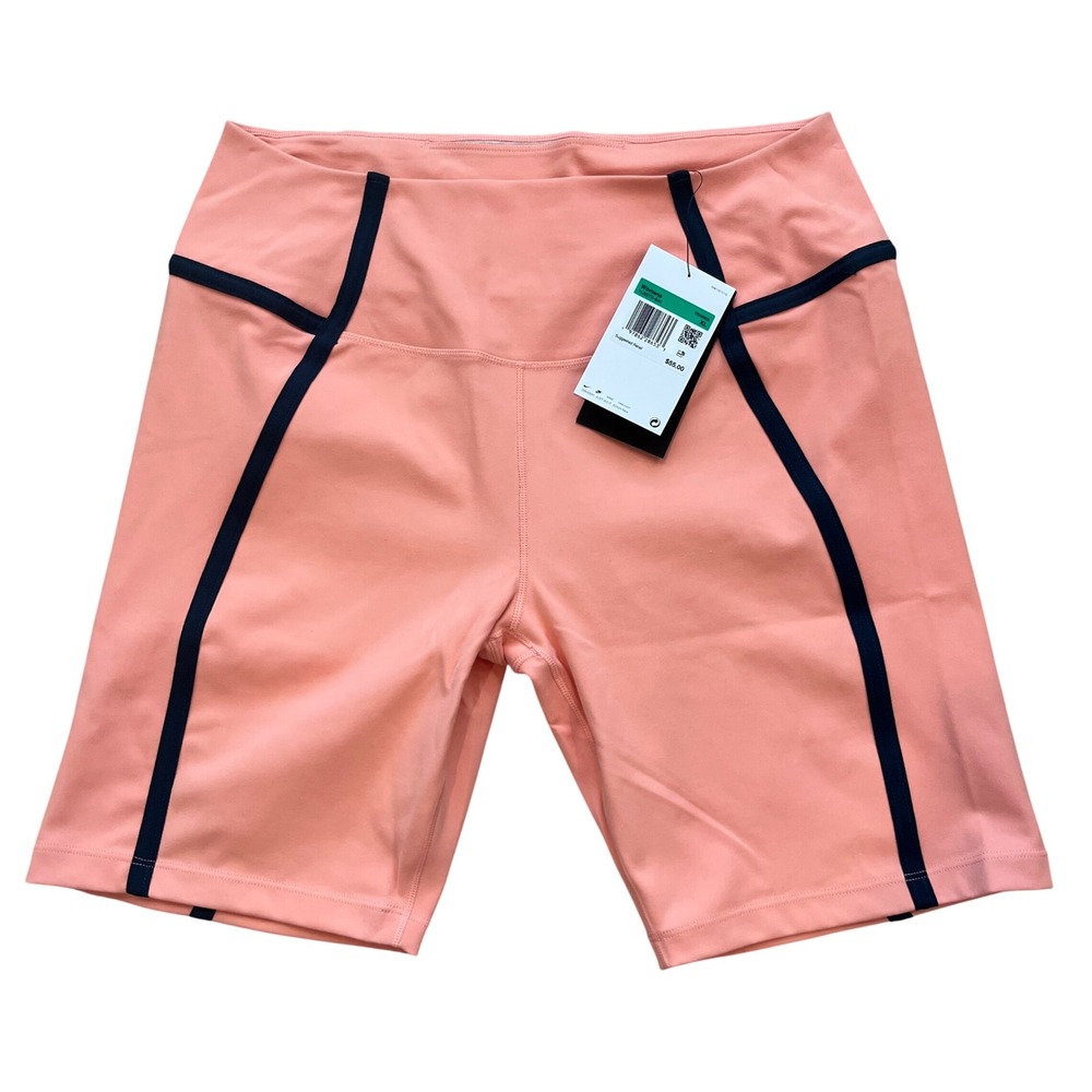 Nike One Dri-FIT Womens High Rise 8" Bike Shorts Coral Pink HJ2273-844 XL